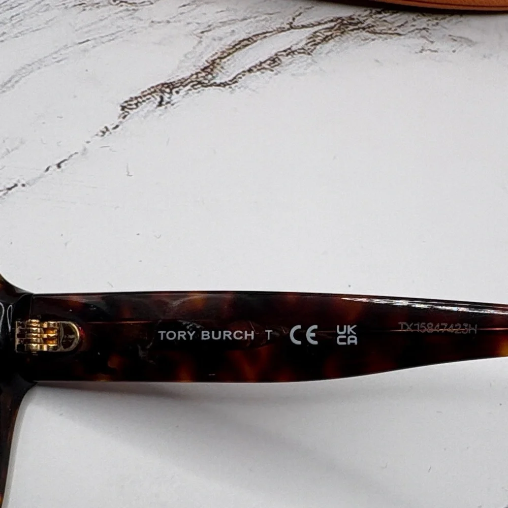 Tory Burch Tortoise Sunglasses with Orange Case